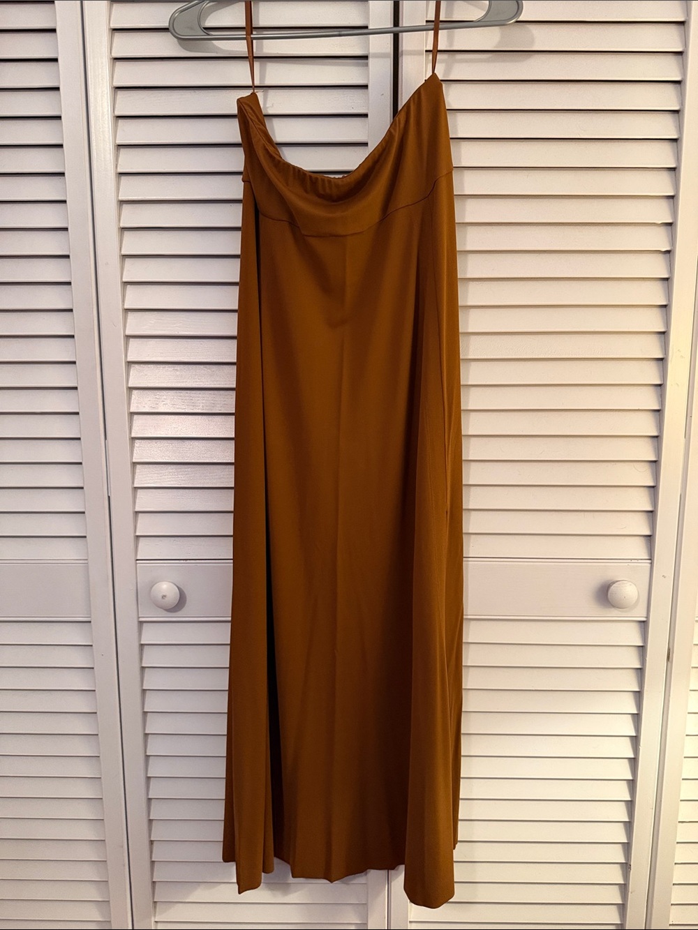 Donna Karan Mustard Brown Maxi Skirt